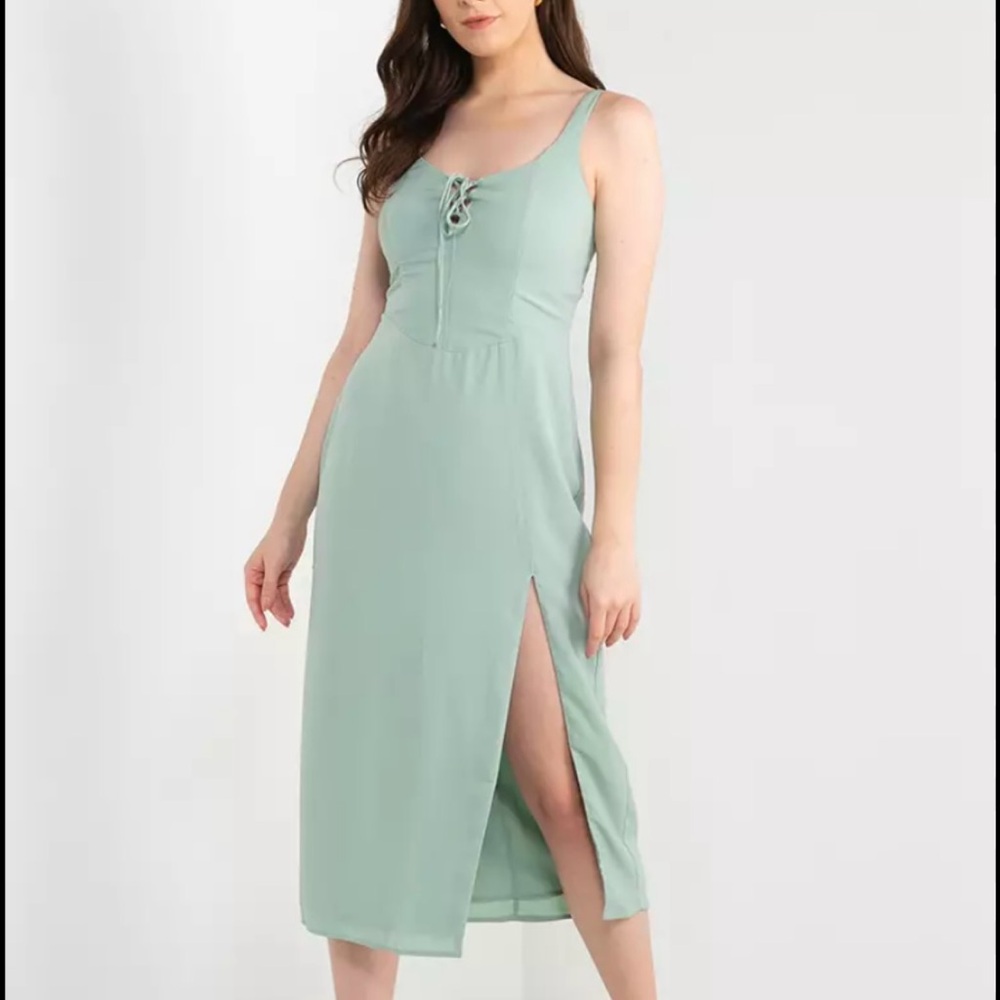 Abercrombie & Fitch Green Midi Dress
